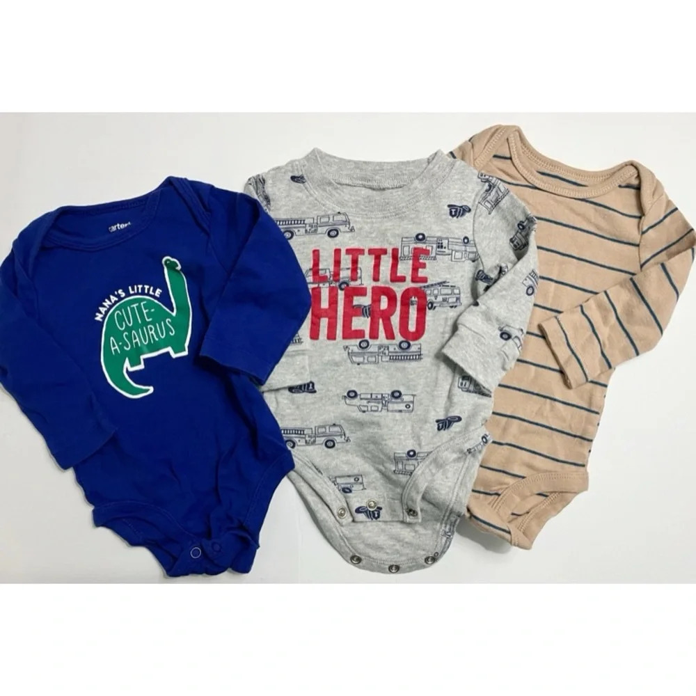 Carters • 3 Pack Baby Onesies 3 Months